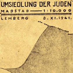 Lemberg (Lwów) Jewish Ghetto Map & Poster 1941