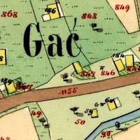 Gać Town Cadastral Map 1852