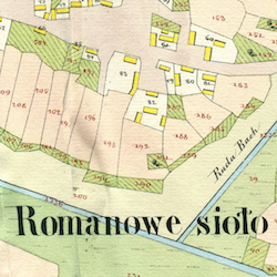Romanowe Sioło Town Cadastral Map 1829/1862