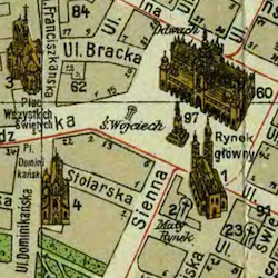 Kraków Street Map 1912