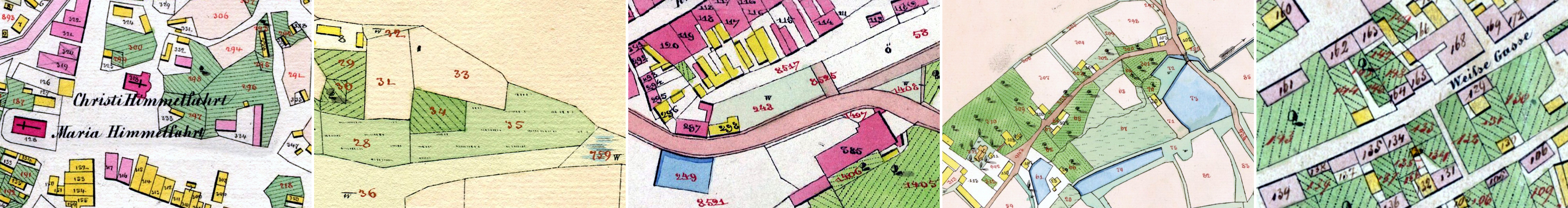 parcel numbering on late-stage cadastral maps