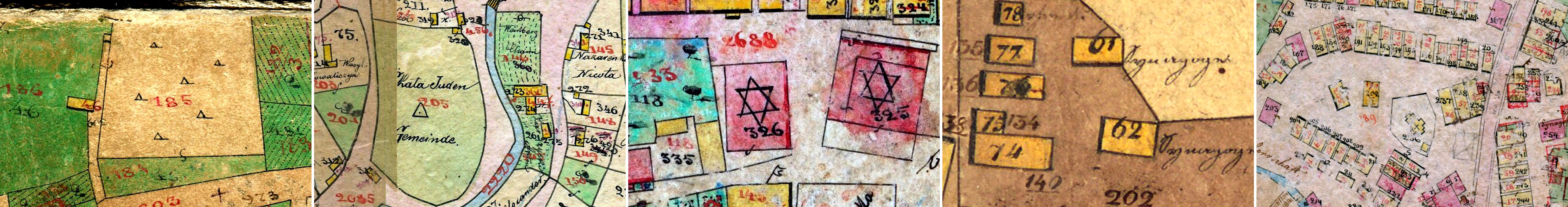Jewish community property on cadastral indication sketches