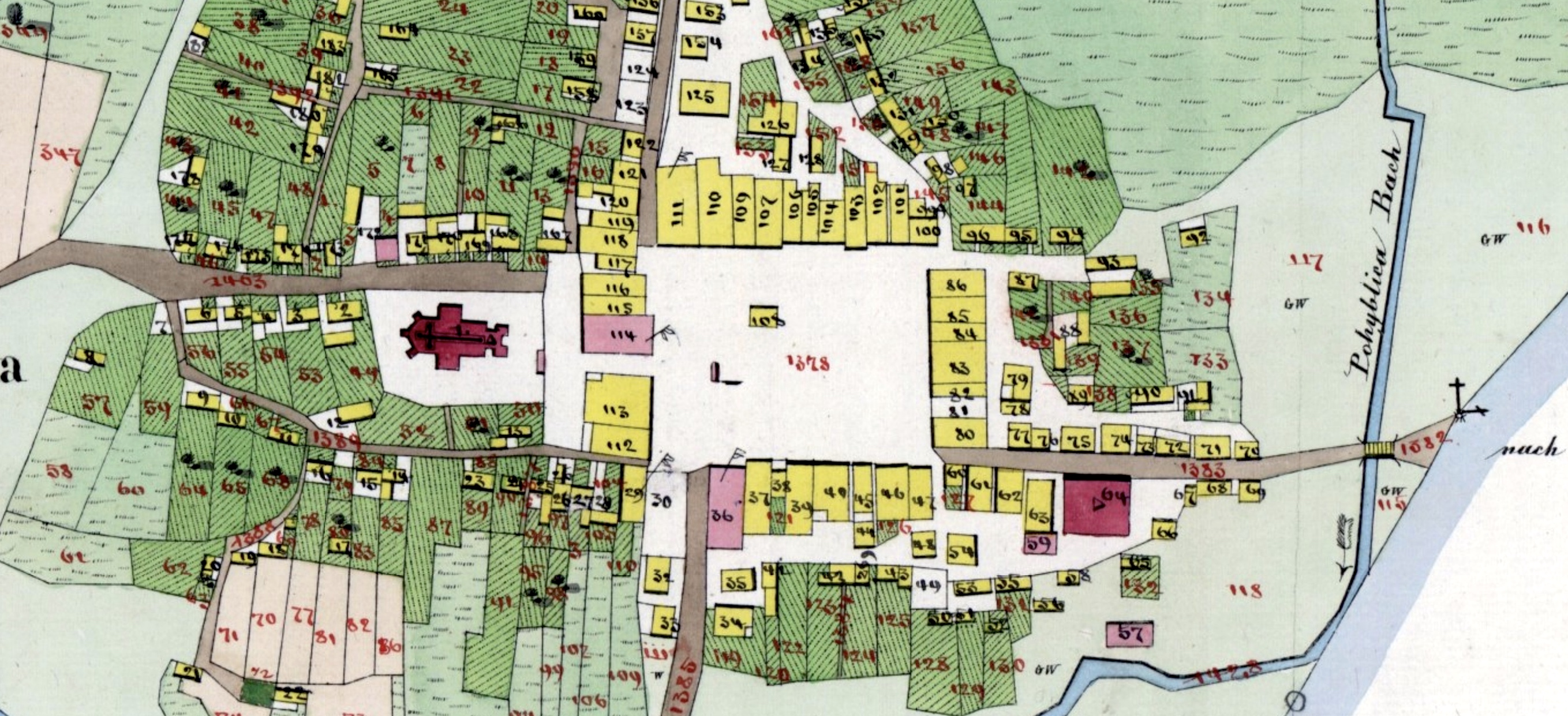 the 1854 cadastral map of Narol