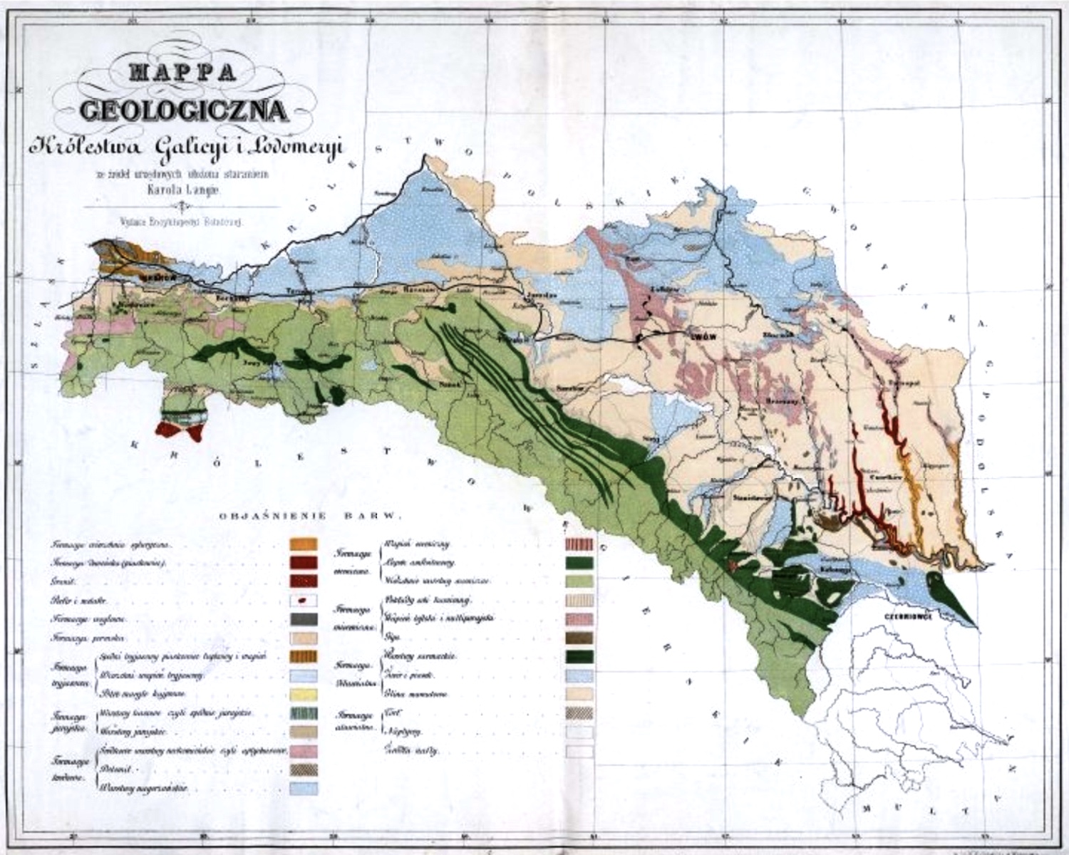 Geological Map of Galicia 1873